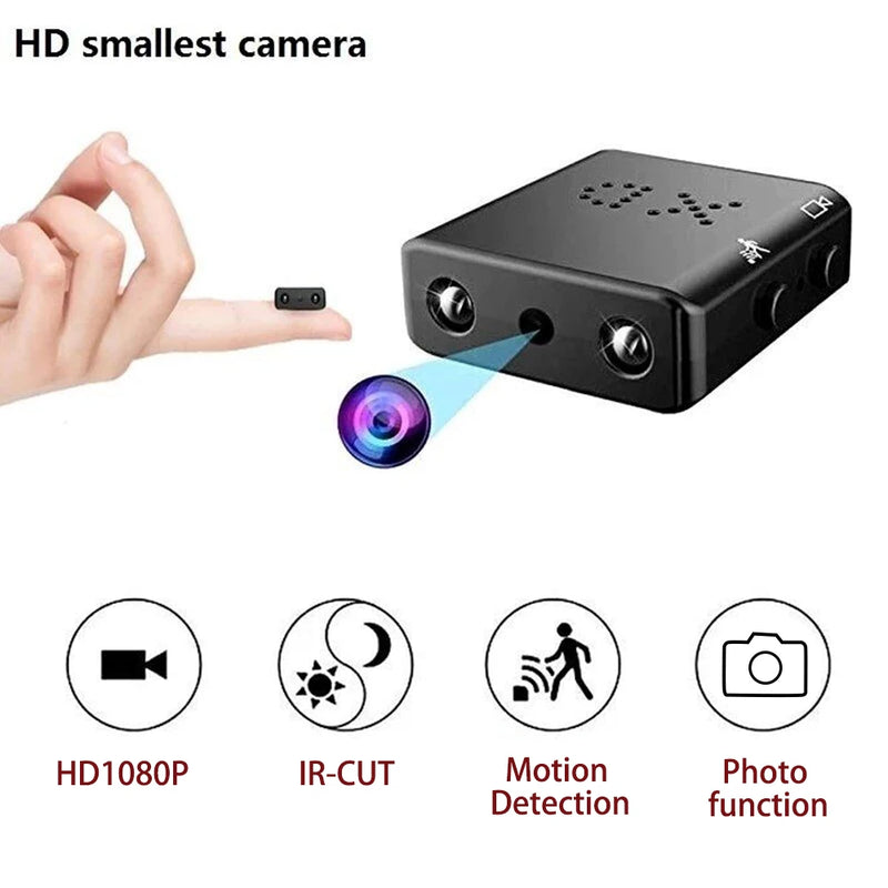 Mini Câmera Full HD 1080P XD Infrared Night Vision Camera IR-CUT Motion Detection Security Camcorder Sport DV DVR Video Recorder